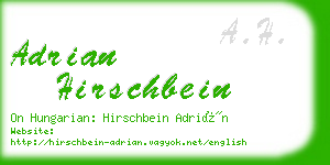 adrian hirschbein business card